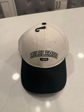 lululemon athletica Two-Tone White and Black Baseball Cap